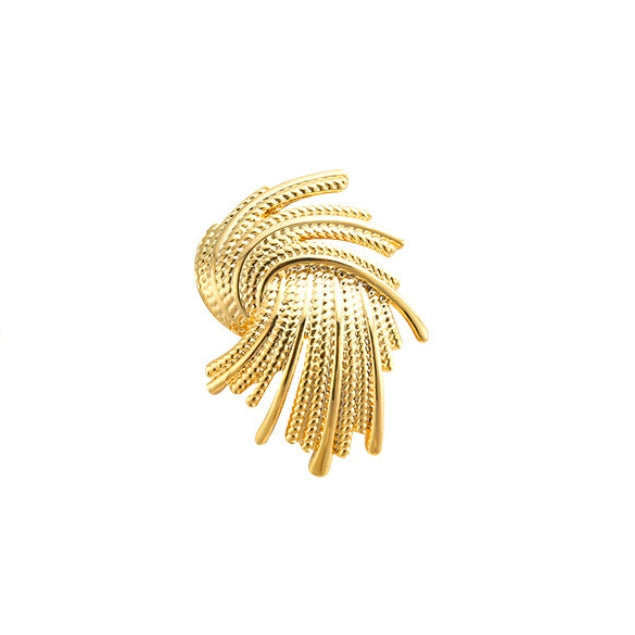 Golden Radiance Fan Earrings