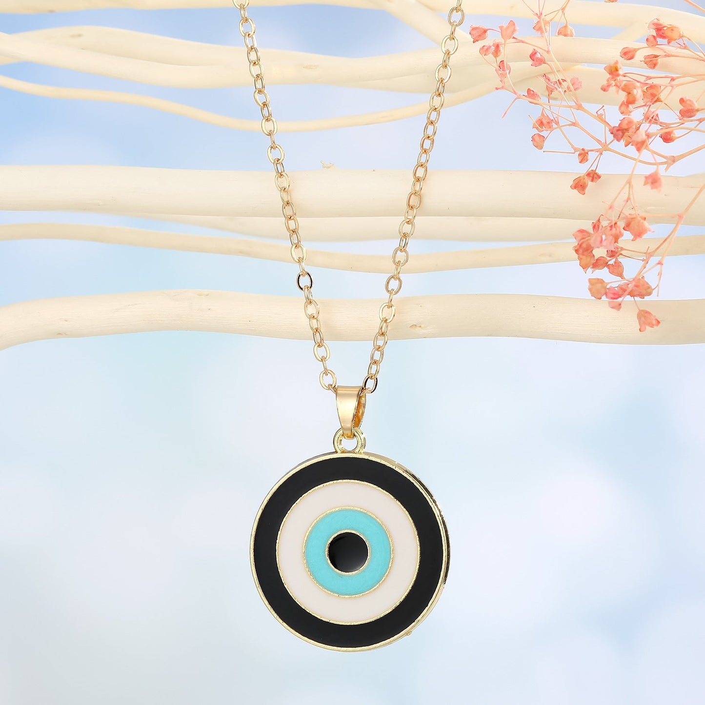 Aura Evil Eye Pendant Necklace
