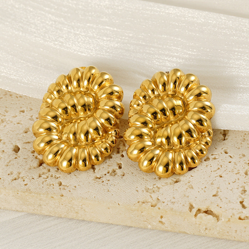Chunky Spiral Statement Earrings