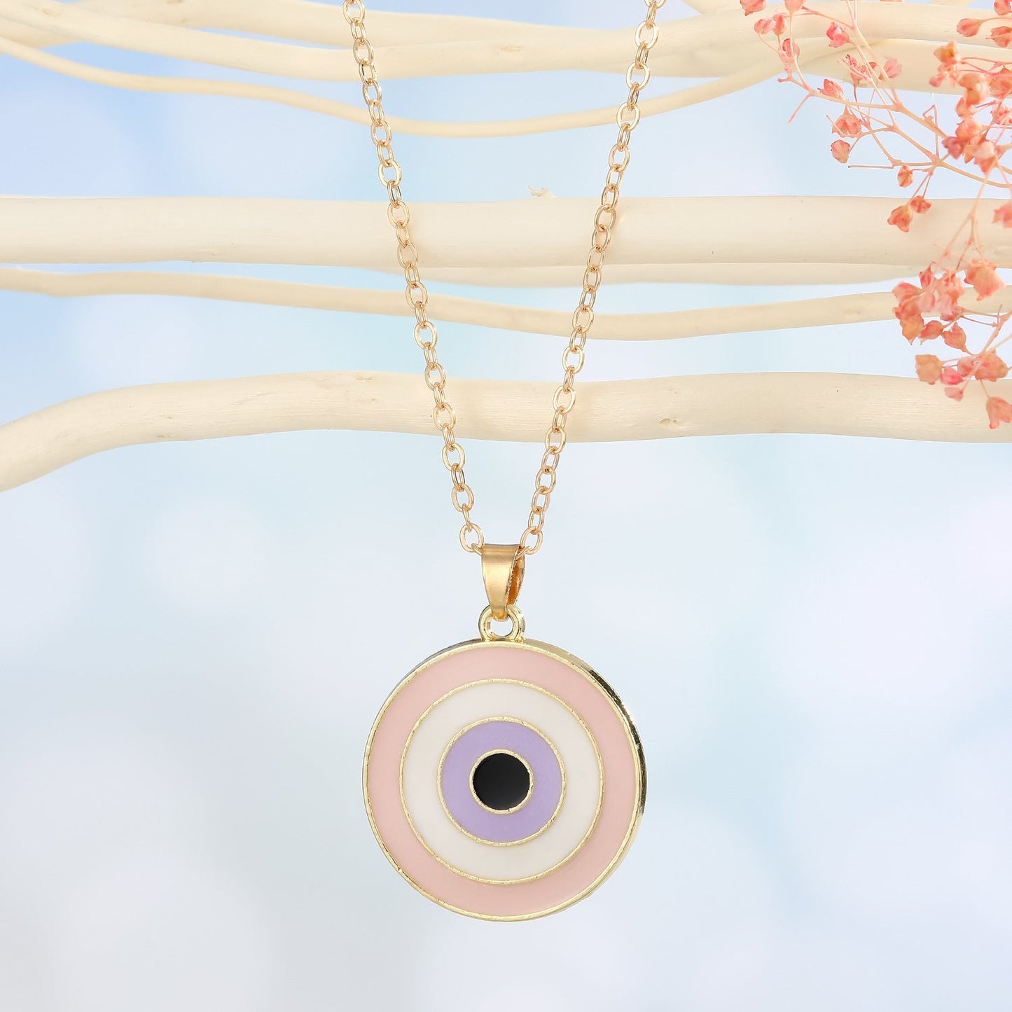 Aura Evil Eye Pendant Necklace