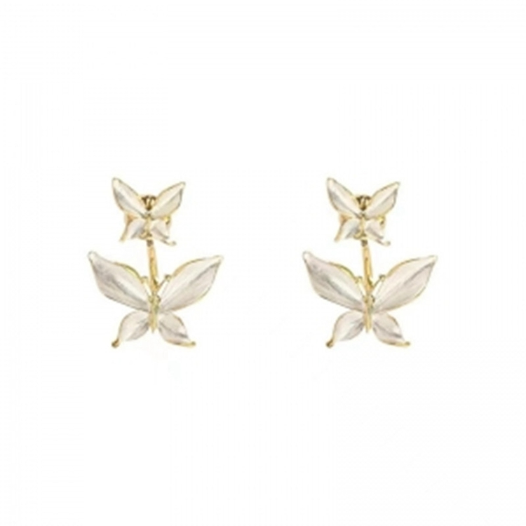 Whispering Wings Pearl Butterfly Earrings
