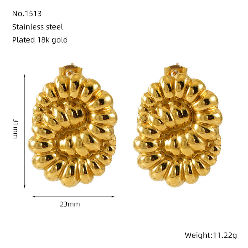 Chunky Spiral Statement Earrings