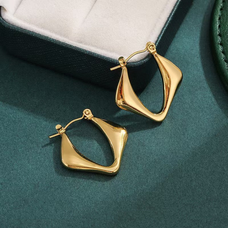 Gold Geometric Hoop Earrings