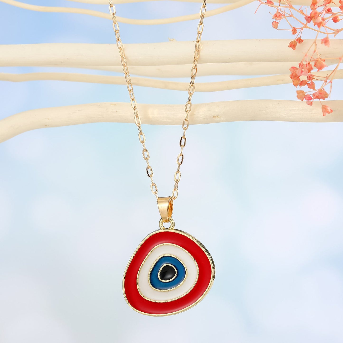 Aura Evil Eye Pendant Necklace
