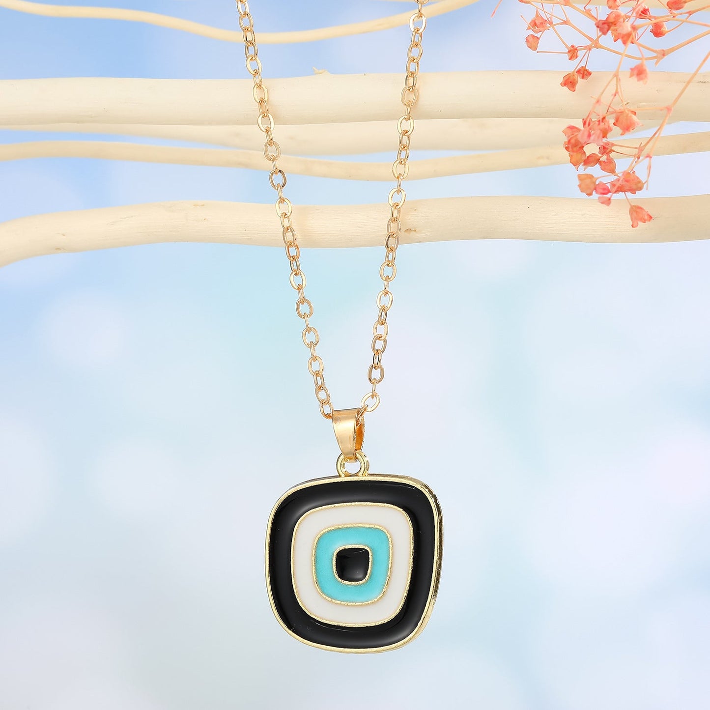Aura Evil Eye Pendant Necklace