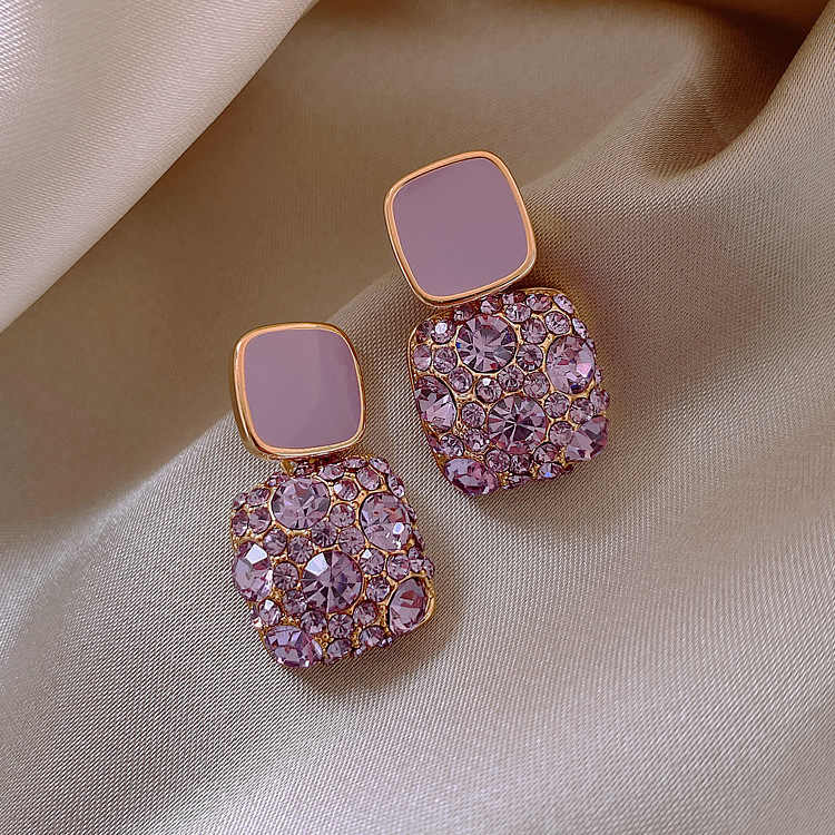 Lavender Luxe Crystal Drop Earrings