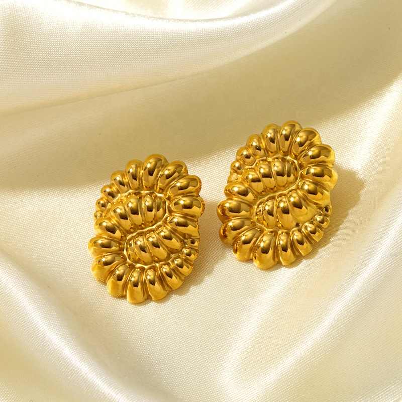 Golden Bloom Bold Studs