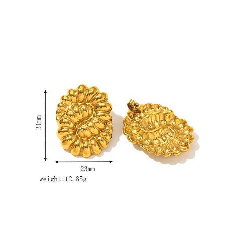 Golden Bloom Bold Studs