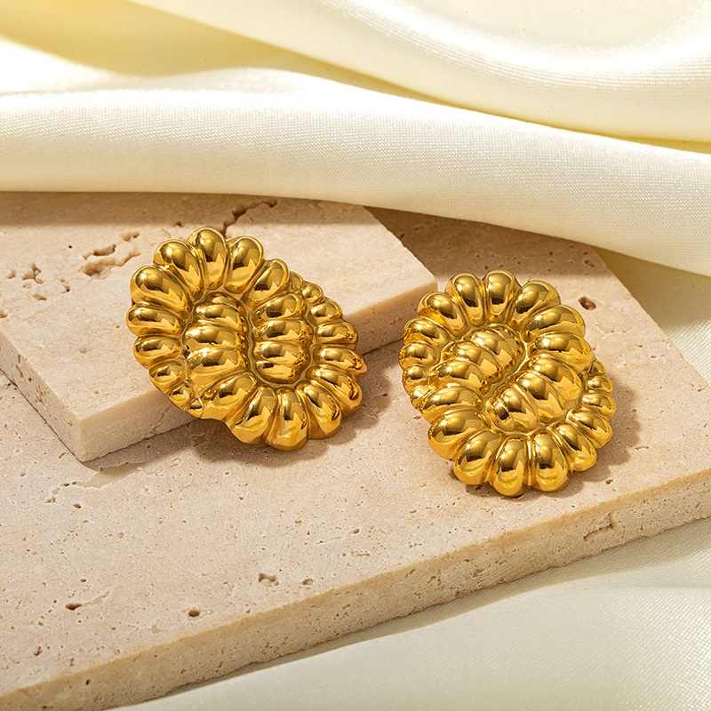 Golden Bloom Bold Studs