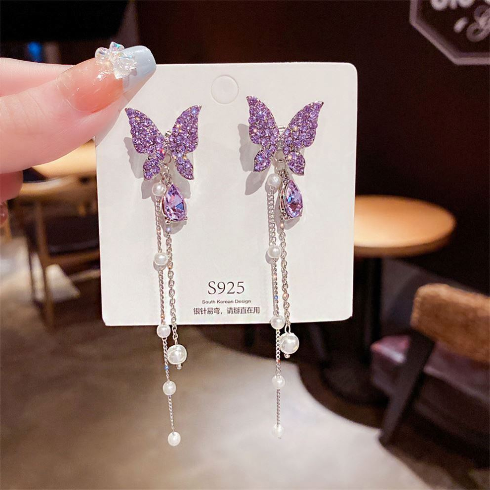Lavender Dream Butterfly Earrings