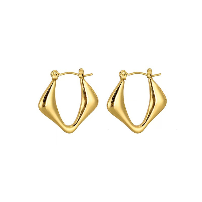 Gold Geometric Hoop Earrings