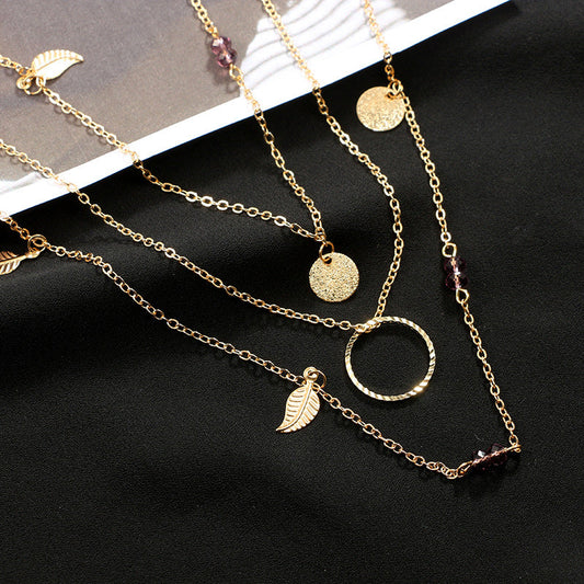 Golden Boho Charm Layered Necklace