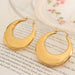 Gold Crescent Hoop Earrings