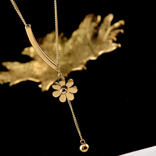 Golden Floral Pendant