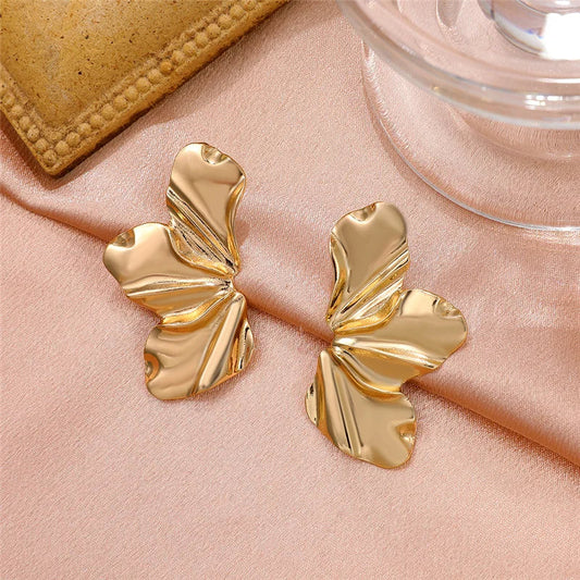 Molten Butterfly Studs – Statement in Gold