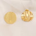 Gold-Plated Ripple Disc Earrings