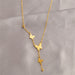 Golden Flutter Butterfly Drop Necklace