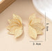 Elegant Gold Leaf Statement Earrings