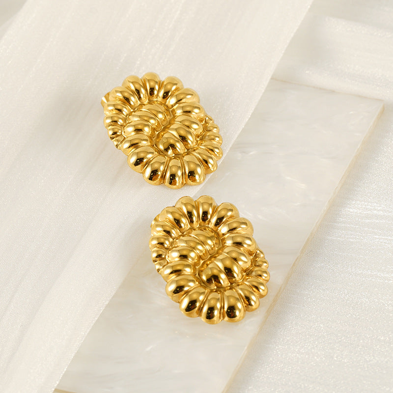 Chunky Spiral Statement Earrings