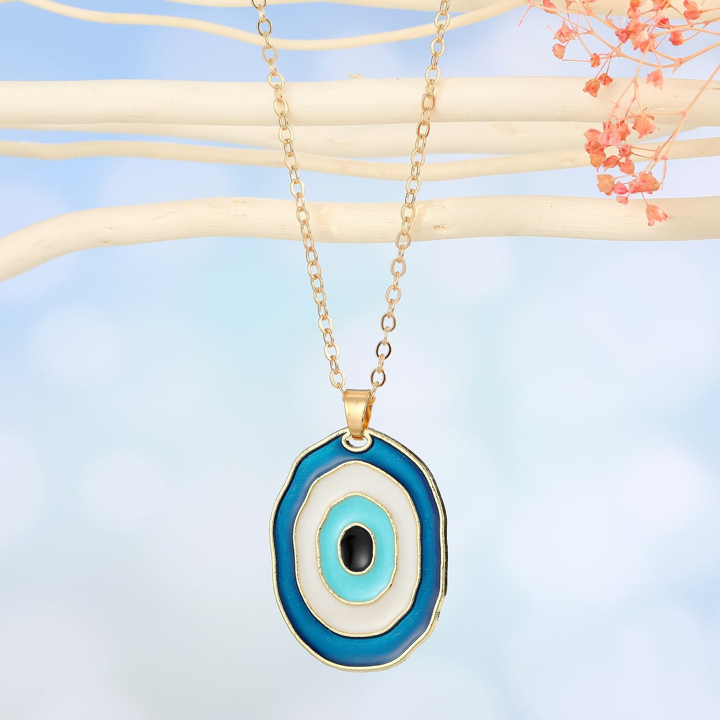 Aura Evil Eye Pendant Necklace