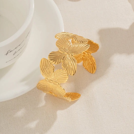 Golden Butterfly Statement Bracelet