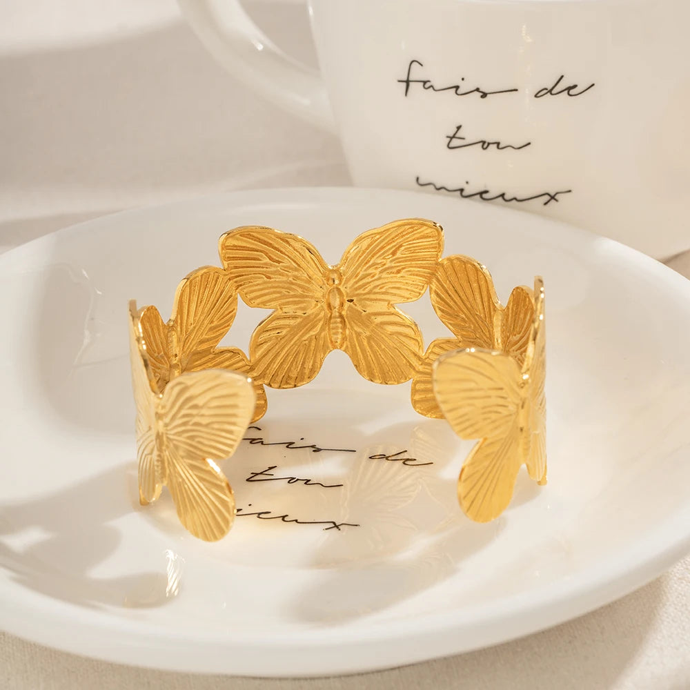 Golden Butterfly Statement Bracelet