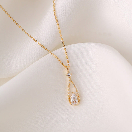 Golden Teardrop Elegance Pendant
