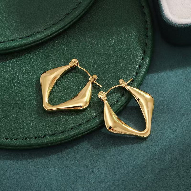 Gold Geometric Hoop Earrings