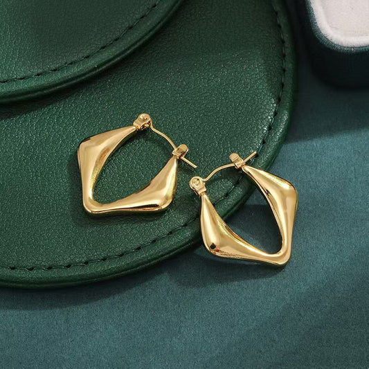 Gold Geometric Hoop Earrings