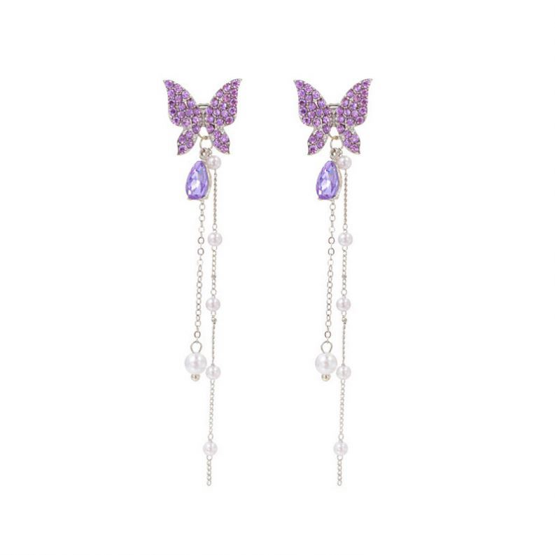 Lavender Dream Butterfly Earrings
