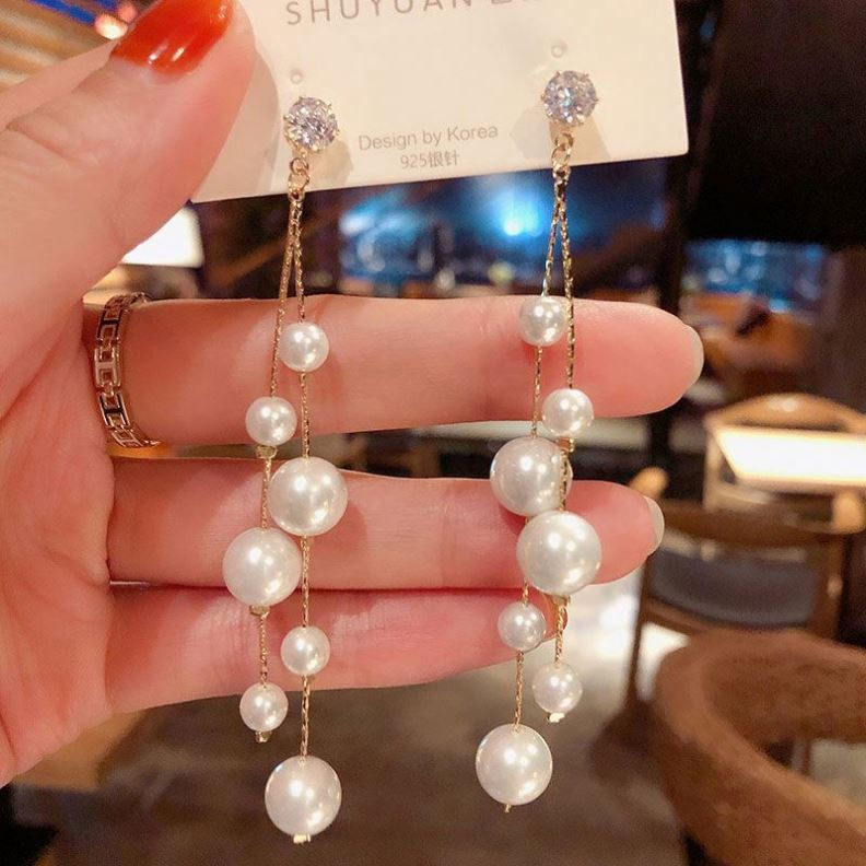 Celestial Drop Pearl Earrings